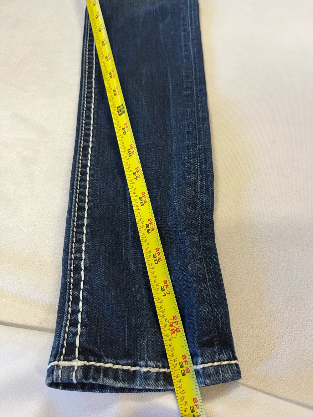Rock Revival Celinda Skinny Jeans 24 Blue Fleur de Lis Embellished Stretch - Picture 7 of 10